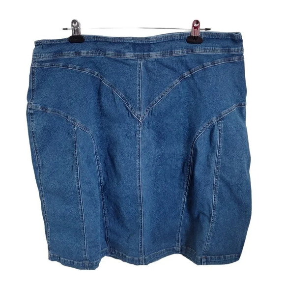 Addition-Elle Blue Denim Jean  Skirt, 20 - Picture 4 of 5